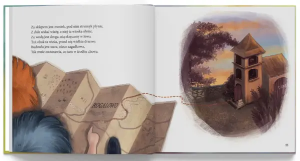 Ilustracja z książki "Rózia i kolorowe emocje" Katarzyny Ogonowskiej. Rozdział 'Zdziwienie'
