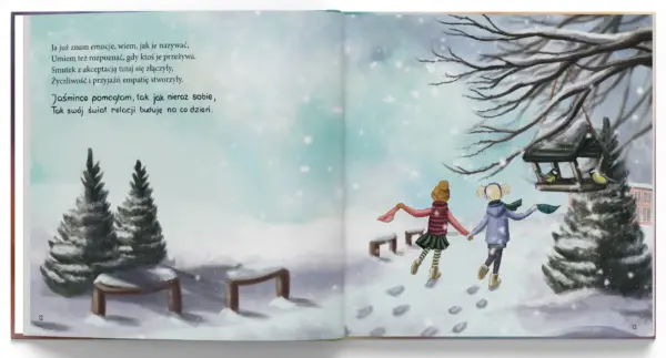Ilustracja z książki "Rózia w świecie relacji" Katarzyny Ogonowskiej. Rozdział "empatia"