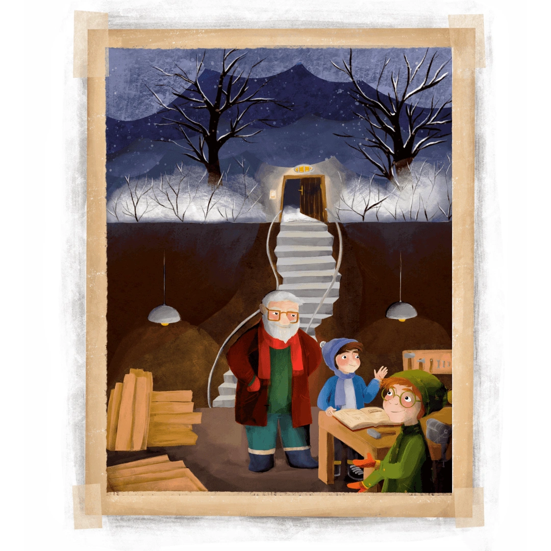 Ilustracja zksiążki "Zacharek i Księga Szczęścia - klucze odwagi" Katarzyny Ogonowskiej.